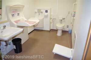 シンフォニアテクノロジー響ホール伊勢　ホール前車いす対応トイレ内部