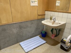 トイレ内に置かれたすのこのようす
