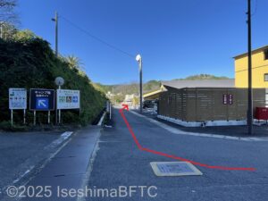 障害者専用・おもいやり駐車場への経路説明