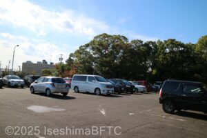 駐車場内のようす。