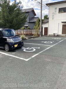 障害者専用スペースのようす。