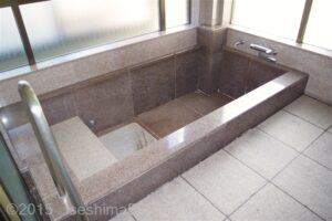 女性用大浴場　団体用浴室のようす