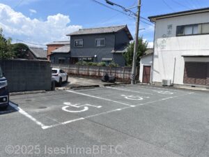 障害者専用スペースのようす。