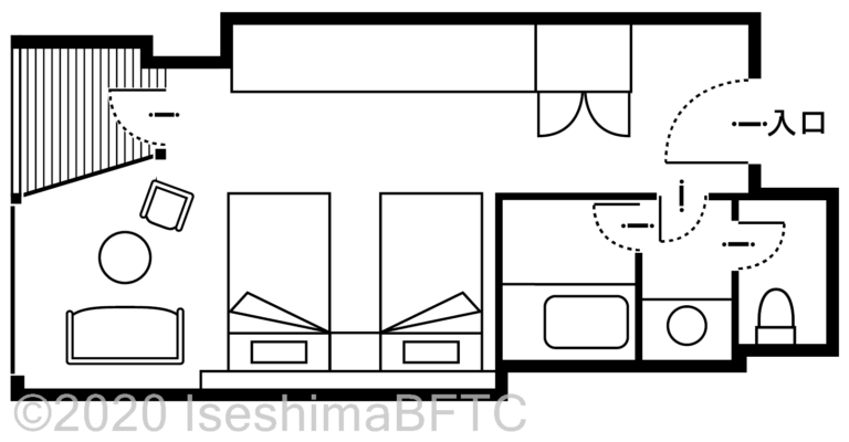 レギュラーツイン平面図