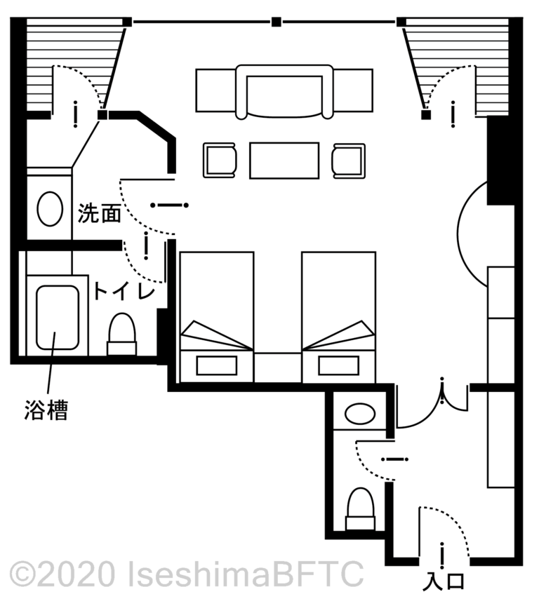 デラックスツイン平面図