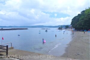海水浴場の全景