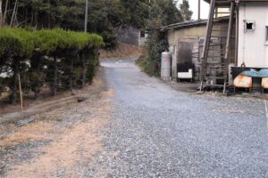 安楽島海水浴場　駐車場への進入路