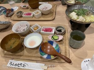 朝食メニューの一例