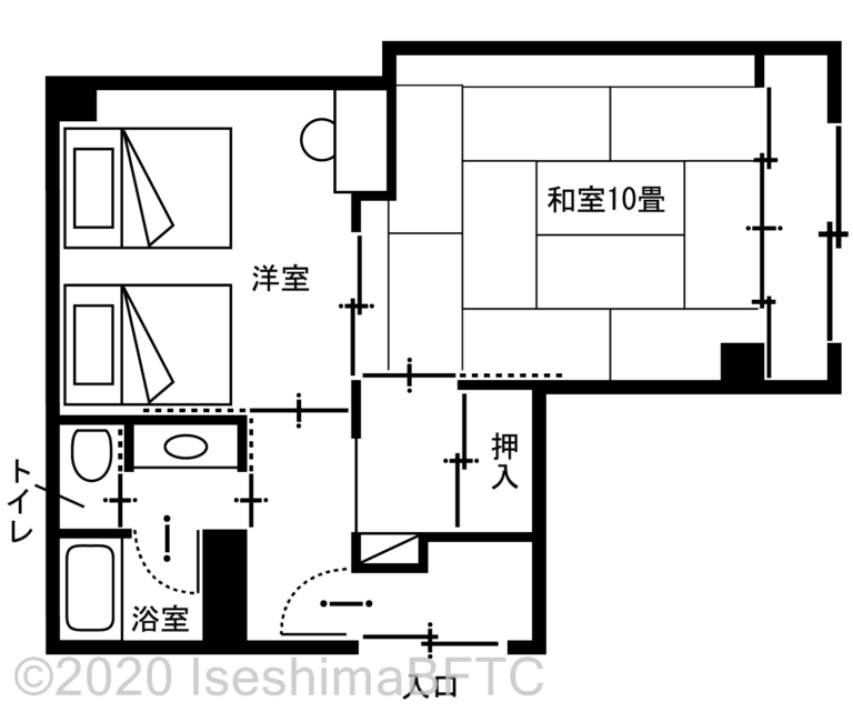燦陽棟和洋室（201号室）平面図