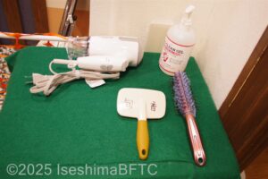 陶器の湯に用意されているワンちゃん用グッズ
