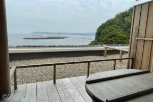 露天風呂付き和洋室　露天風呂からの眺め