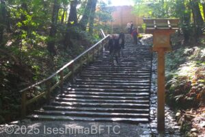 順路どおりに進んだ場合、荒祭宮（あらまつりのみや）への途中にある階段