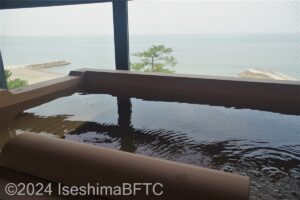 展望風呂付き和洋室　浴槽からの眺め