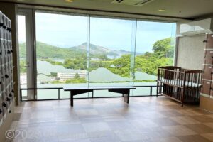 男性用大浴場　脱衣所からの眺め