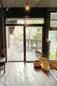 ウッドデッキへの入口