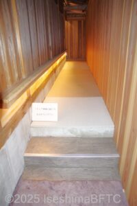 貸切風呂への通路