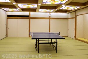 卓球場内部のようす